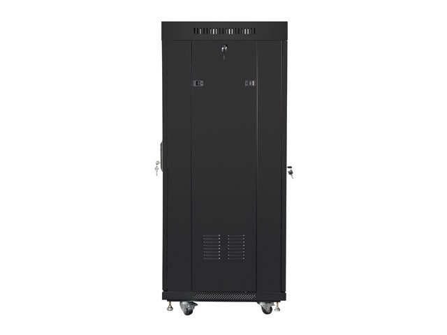 Szafa stojąca rack 19" 27U 600x600mm czarna (drzwi przednie perforowane) LCD Lanberg - obrazek 4