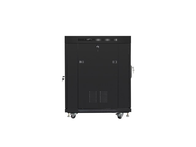 Szafa stojąca rack 19" 15U 600x800mm czarna (drzwi przednie szklane) LCD Lanberg - obrazek 4