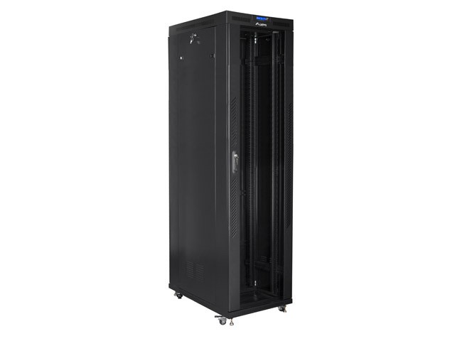 Szafa stojąca rack 19" 47U 800x1000mm czarna (drzwi przednie szklane) LCD Lanberg - obrazek 5