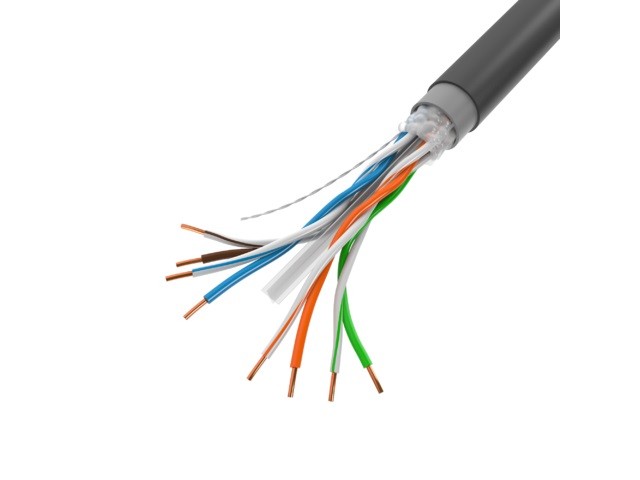 Kabel sieciowy UTP skrętka, Drut 305 m kat. 6 CU Czarny Zewnętrzny Żelowany Lanberg - obrazek 2