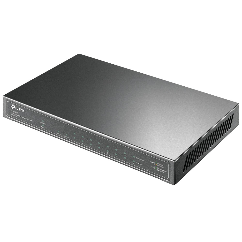 Switch TP-Link TL-SG1210P 10x10/100/1000 MB/s 8xPoE+ 1xSFP - obrazek 2