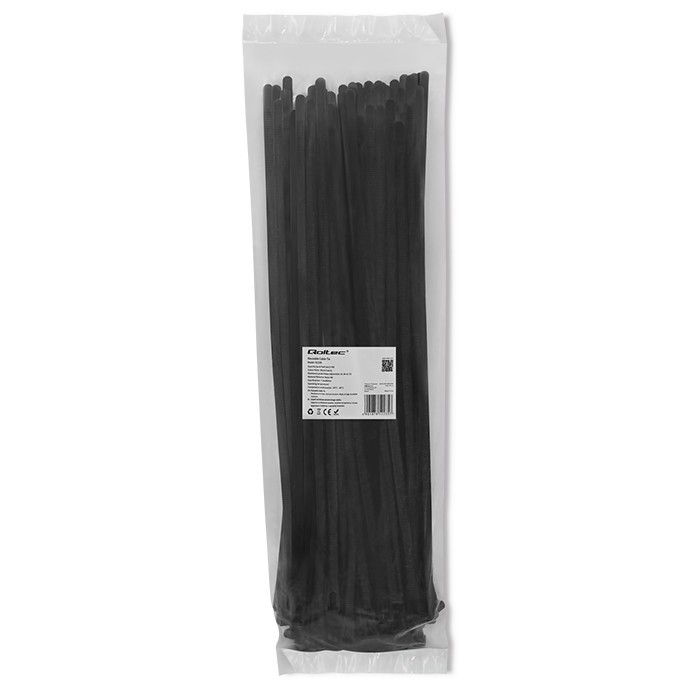Opaski zaciskowe wielorazowe 400mm x 7,2mm (100 szt.) Czarne - obrazek 2