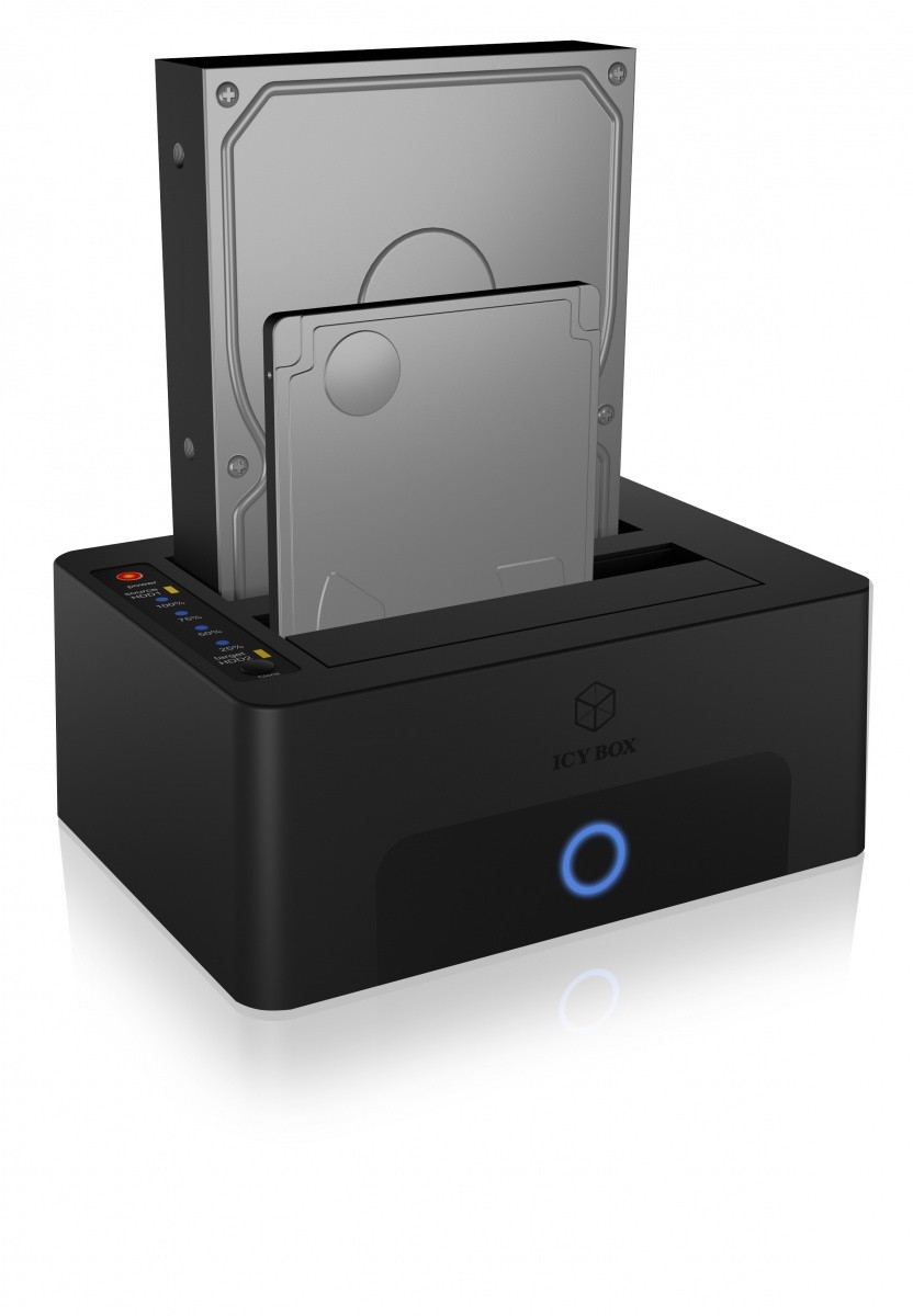 Stacja dokująca dla dysków 2 x HDD 2.5 i 3.5 USB 3.0 IcyBox - obrazek 4