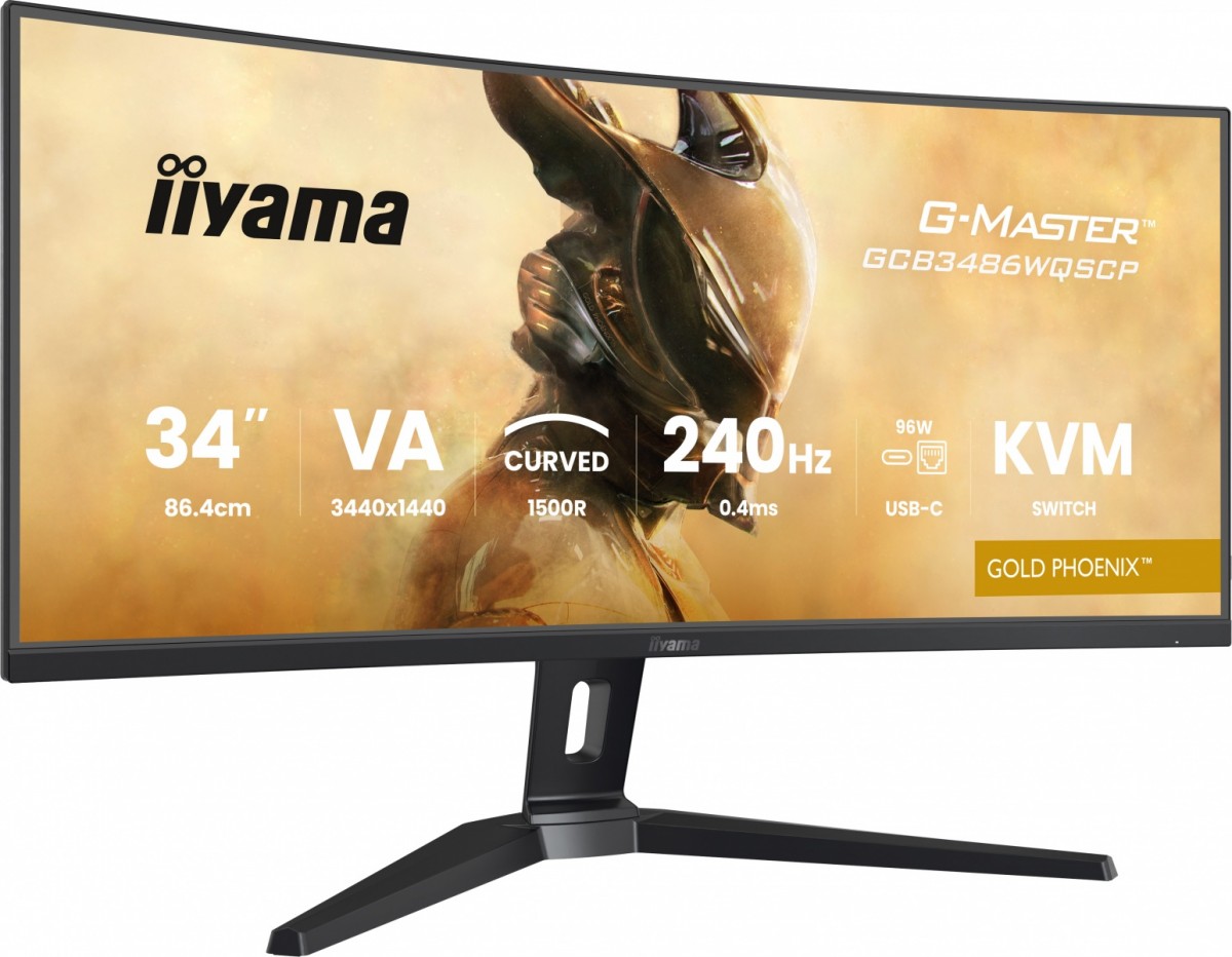 Monitor 34" iiyama G-MASTER gaming series GCB3486WQSCP-B1 Gold Phoenix Curved - obrazek 2