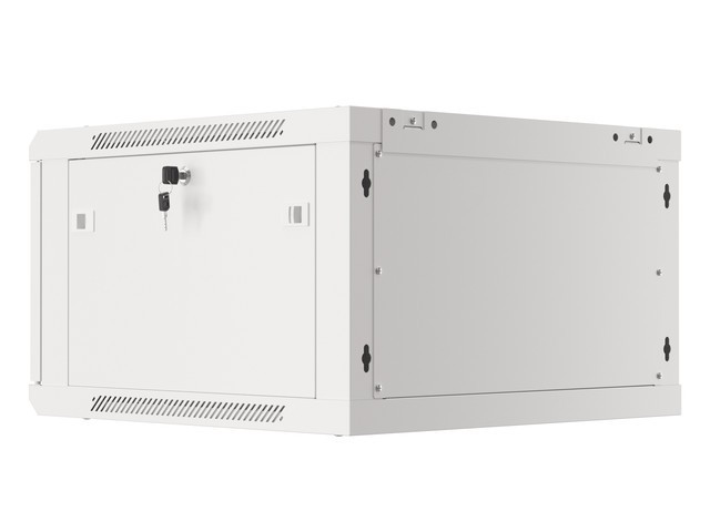 Szafa wisząca rack 19'' 6U 600x600mm szara (drzwi przednie metalowe) Langberg - obrazek 5