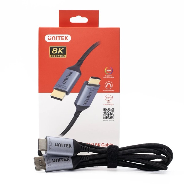 Kabel DisplayPort męski na HDMI męski 1.8 m Unitek 8K - obrazek 4
