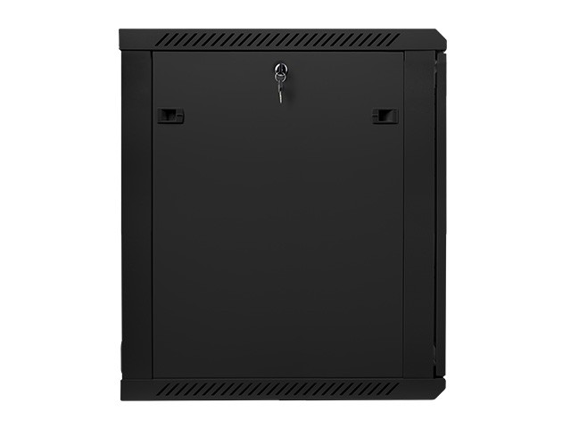 Szafa wisząca rack 19'' 15U 600x600mm czarna (drzwi przednie szklane) Langberg - obrazek 5