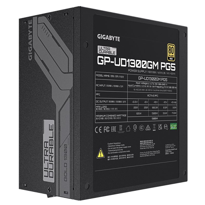 Zasilacz ATX 1300W Gigabyte UD1300GM PG5 Modularny 80 Plus Gold - obrazek 5