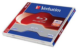 BD-RE BluRay x2 25GB Verbatim Jewel Case *5 - obrazek 2