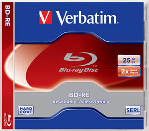 BD-RE BluRay x2 25GB Verbatim Jewel Case *5 - obrazek 3