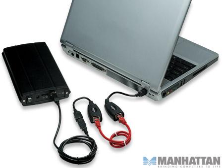 Kabel USB 2.0 przedłużacz po kablu UTP do 60 m - obrazek 3