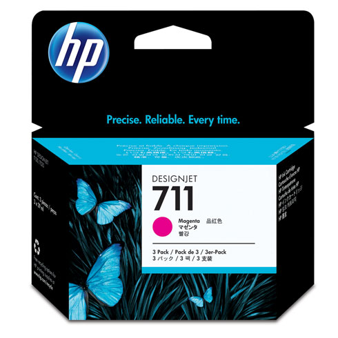 Tusz HP 711 CZ135A Magenta Combo-Pack 3x 29ml