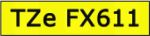 Taśma do drukarki etykiet Brother TZEFX611  6mm Czarny na Żółtym Flexible