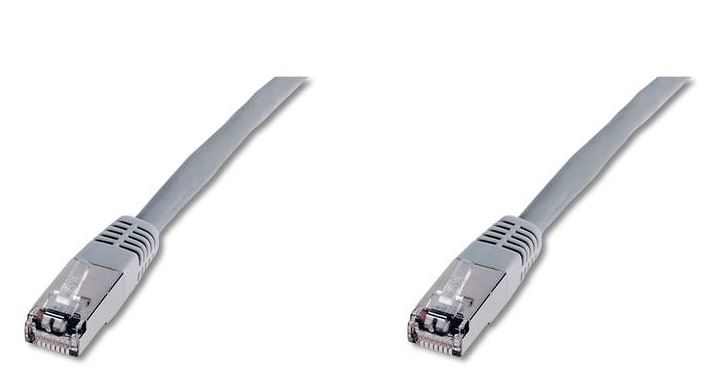 Kabel RJ45/RJ45 10 m Patchcord Kategoria 5e Szary