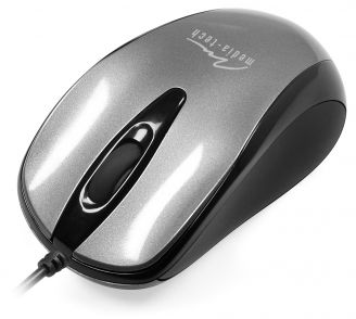 Mysz Media-Tech Plano Srebrna USB