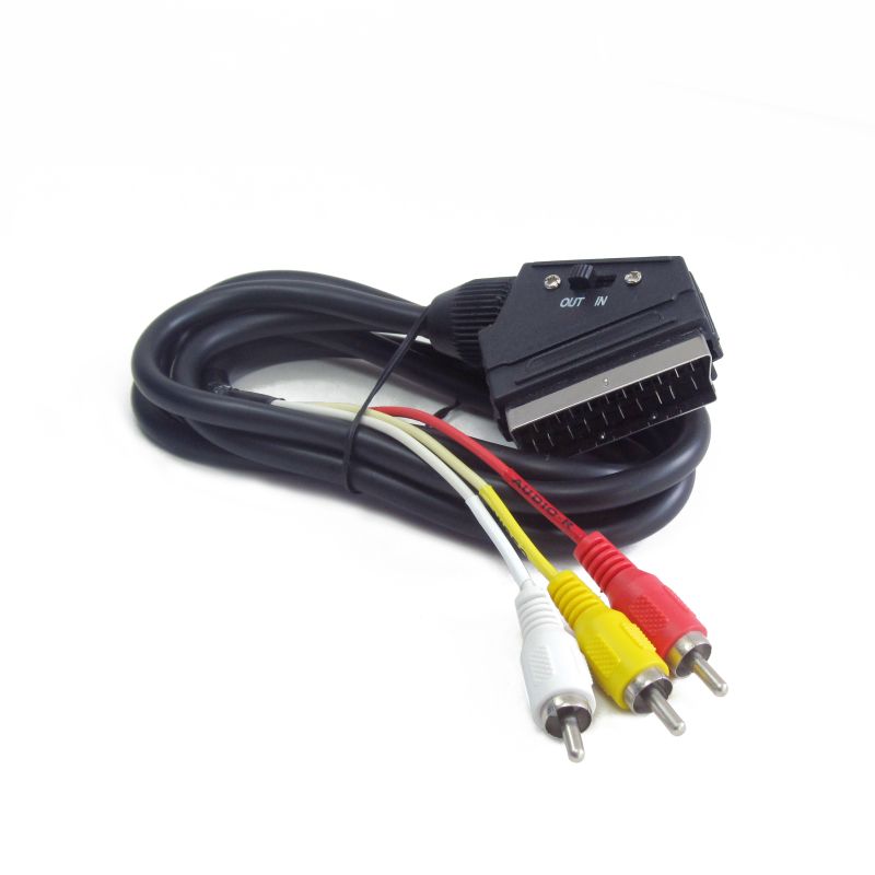 Kabel Audio-Video EURO 3x Chinch dwukierunkowy 1.8m Gembird