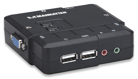 Przełącznik KVM Manhattan 2/1 SVGA; USB; Audio - obrazek 4