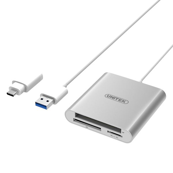 Czytnik kart pamieci USB 3.1 + Type-C microSD, SD, CF Unitek - obrazek 4
