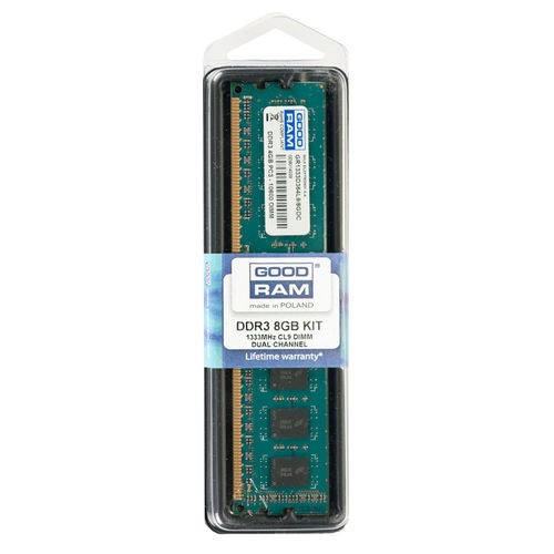 DIMM PC-1333 DDR3 8GB GoodRam CL9 - obrazek 2