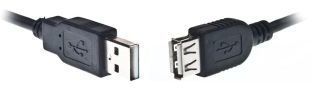 Kabel USB 2.0 przedłużacz 0.7 m Czarny Gembird