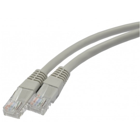 Kabel RJ45/RJ45 3 m Patchcord Kategoria 5e Szary