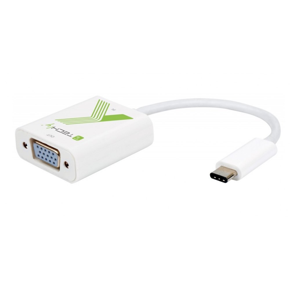 Adapter USB Type-C męski na VGA żeński Techly