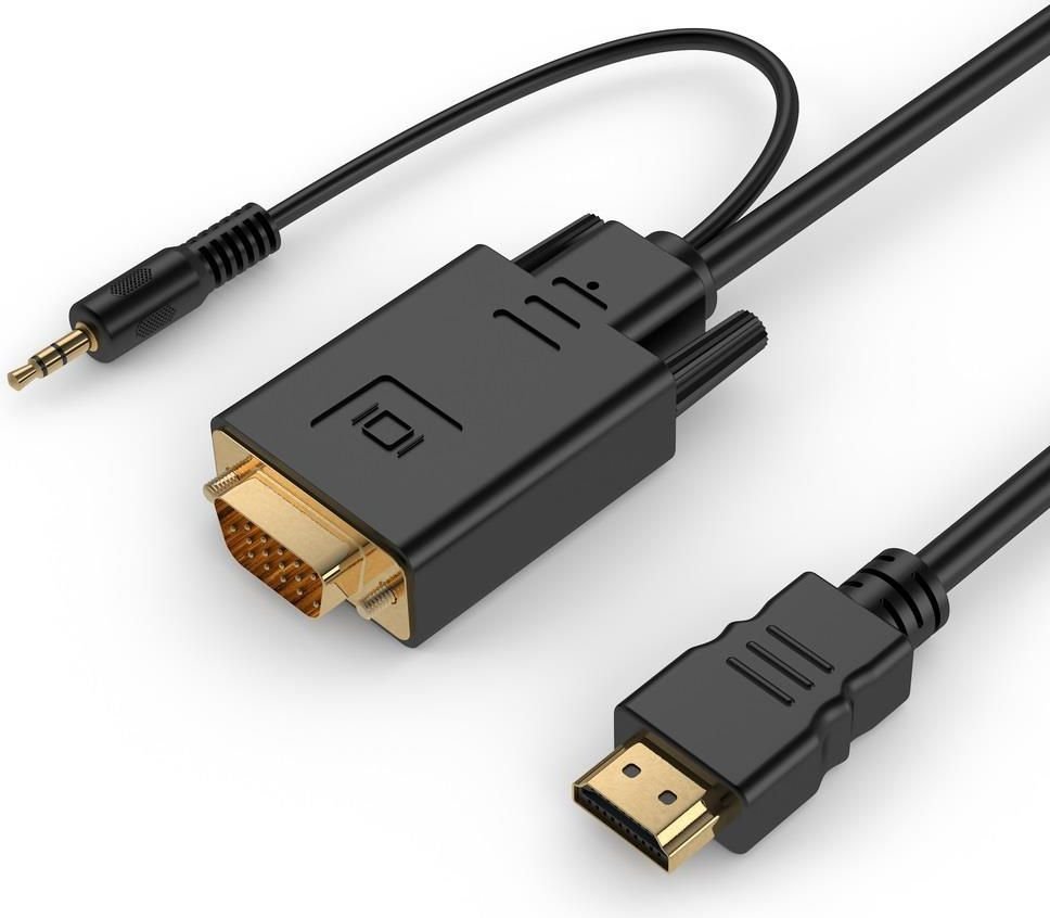 Kabel HDMI męski na VGA męski + Audio 3.0m Gembird