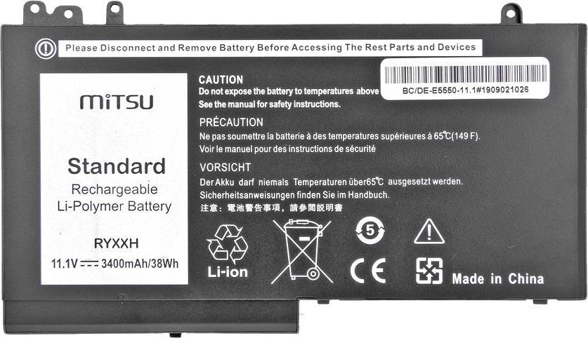 Bateria do laptopa Dell Latitude E5250; E5270; E5450; E5500 11.1 V - obrazek 3