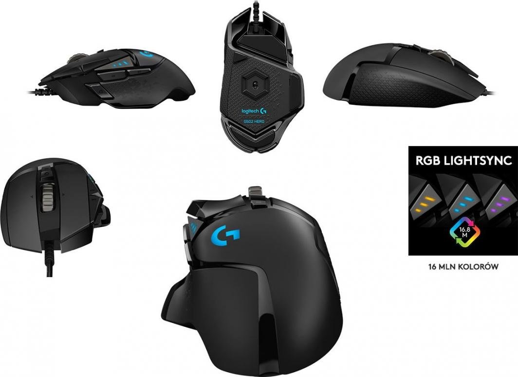 Mysz bezprzewodowa Logitech G502 Lightspeed Gaming - obrazek 4