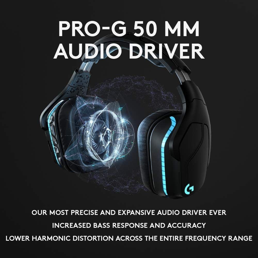 Słuchawki bezprzewodowe Logitech G935 7.1 Gaming Lightsync RGB - obrazek 3