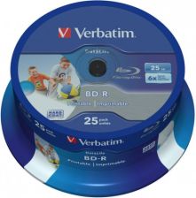 BD-R BluRay x6 25GB Verbatim Cake *25 Printable