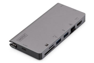 Stacja dokująca do laptopa USB Type-C 4K 1x HDMI 1x VGA 1x Ethernet 2x USB 3.0 1x SD 1x USB-C PD 100W Digitus