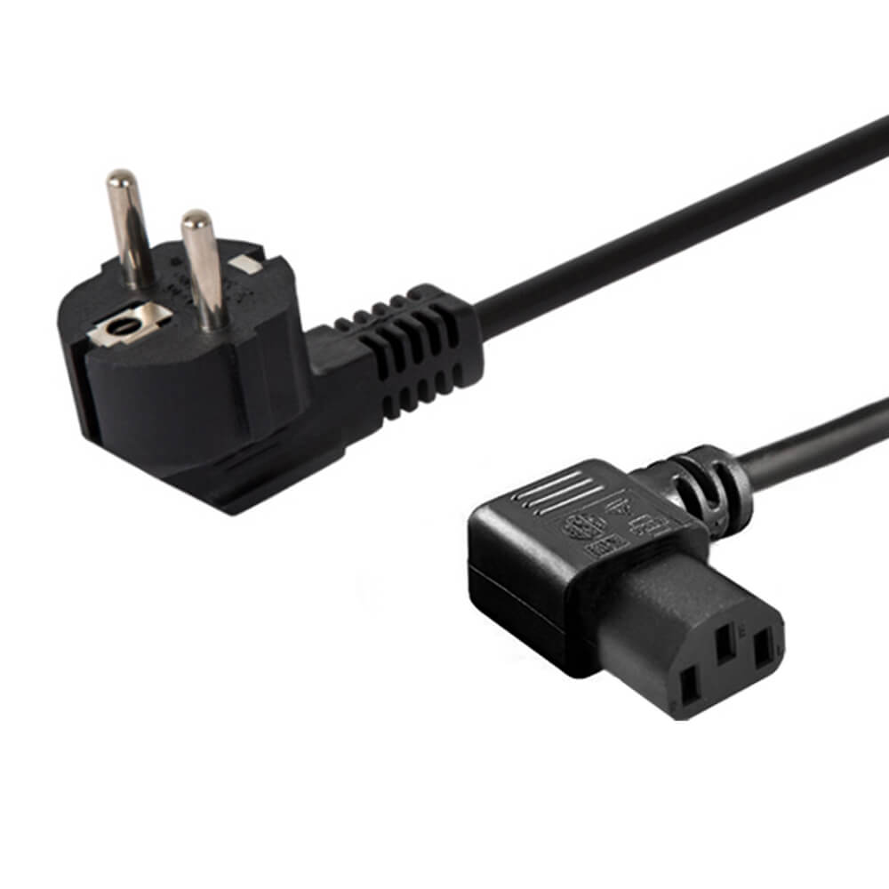 Kabel zasilający do komputera 1.2 m Kątowy