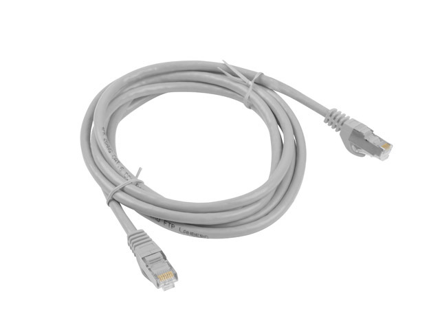 Kabel RJ45/RJ45  2 m    Patchcord  Kategoria 6  Szary  Lanberg