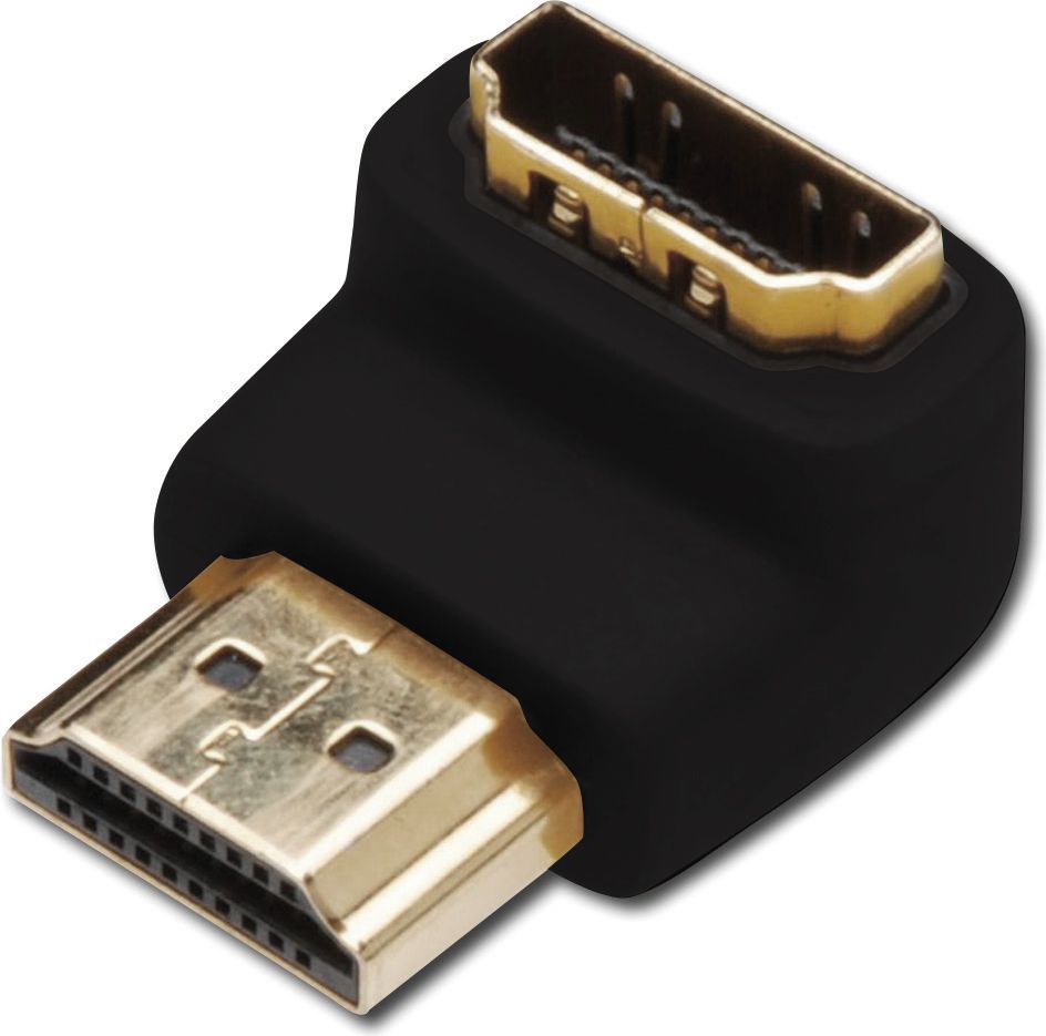 Adapter HDMI męski na HDMI żeński kątowy Assmann