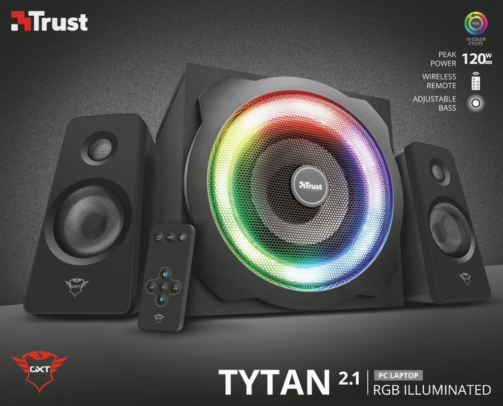 Głośniki Trust GXT 629 Tytan RGB Illuminated 2.1 - obrazek 3