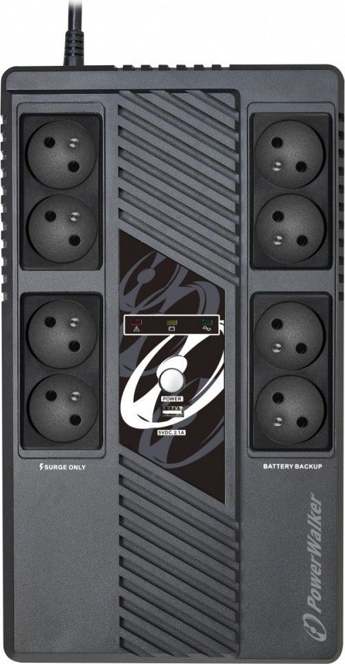 Zasilacz awaryjny UPS - PowerWalker UPS Line-Interactive 600VA VI MS FR