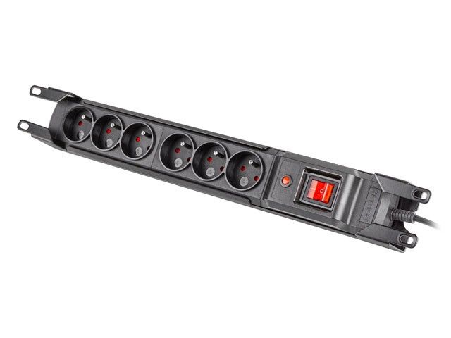 Listwa zasilająca Armac MULTI M6 Rack 6 gniazd 5m Schuko Czarna Rack 19"