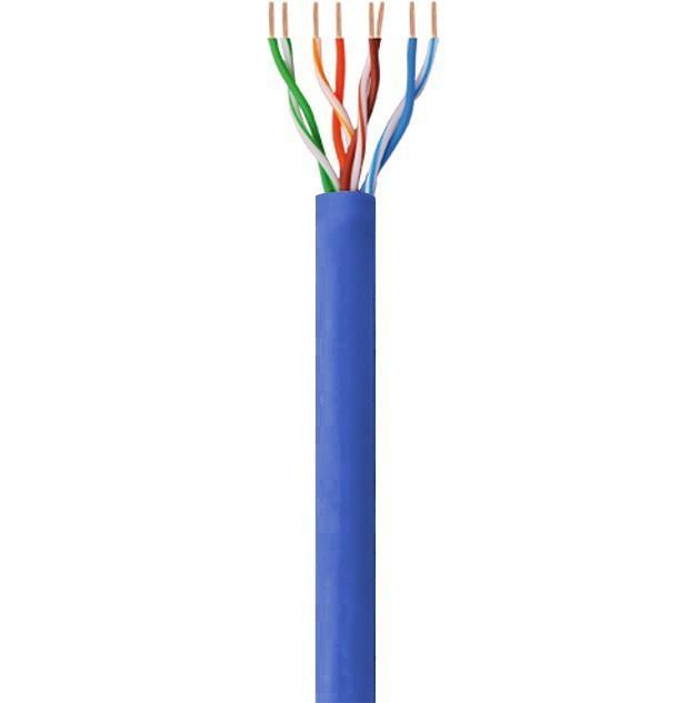 Kabel sieciowy UTP skrętka, Drut 305 m kat. 6 CCA Niebieski Techly - obrazek 2
