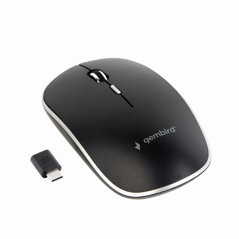 Mysz bezprzewodowa Gembird MUSW-4BSC-01 USB Type-C Czarna