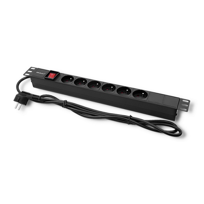 Listwa zasilająca Qoltec do Rack 19'' 1U 6 x French 2.0 m