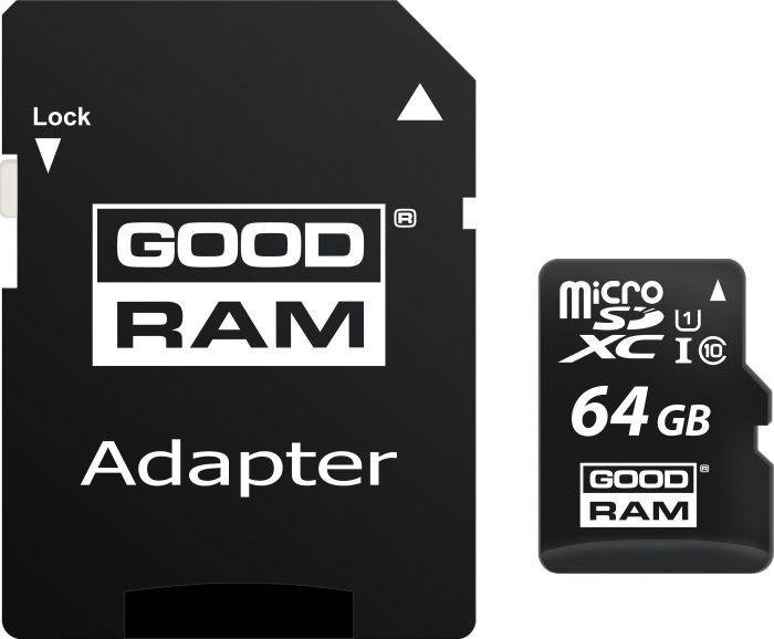 - karta pamieci MicroSD 64GB SDXC GoodRam + Adapter SD! 100MB/10MB