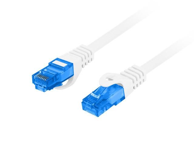 Kabel RJ45/RJ45 0.5 m Patchcord Kategoria 6a Biały Lanberg S/FTP