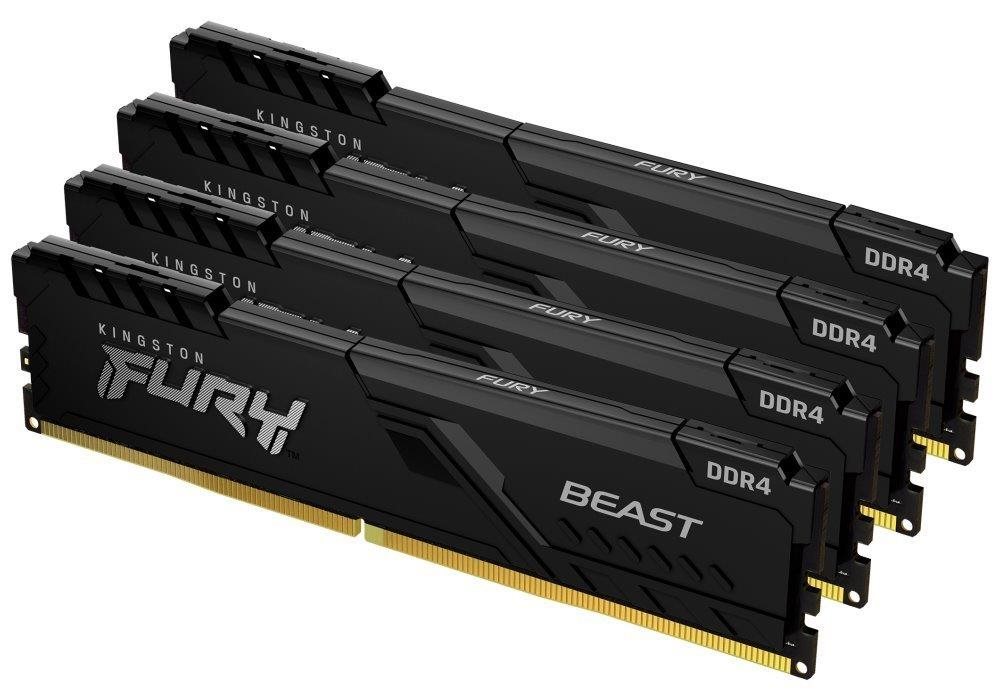 DIMM PC-3200 DDR4 128GB Kingston KF432C16BBK4/128 Fury Beast **4 x 32GB**
