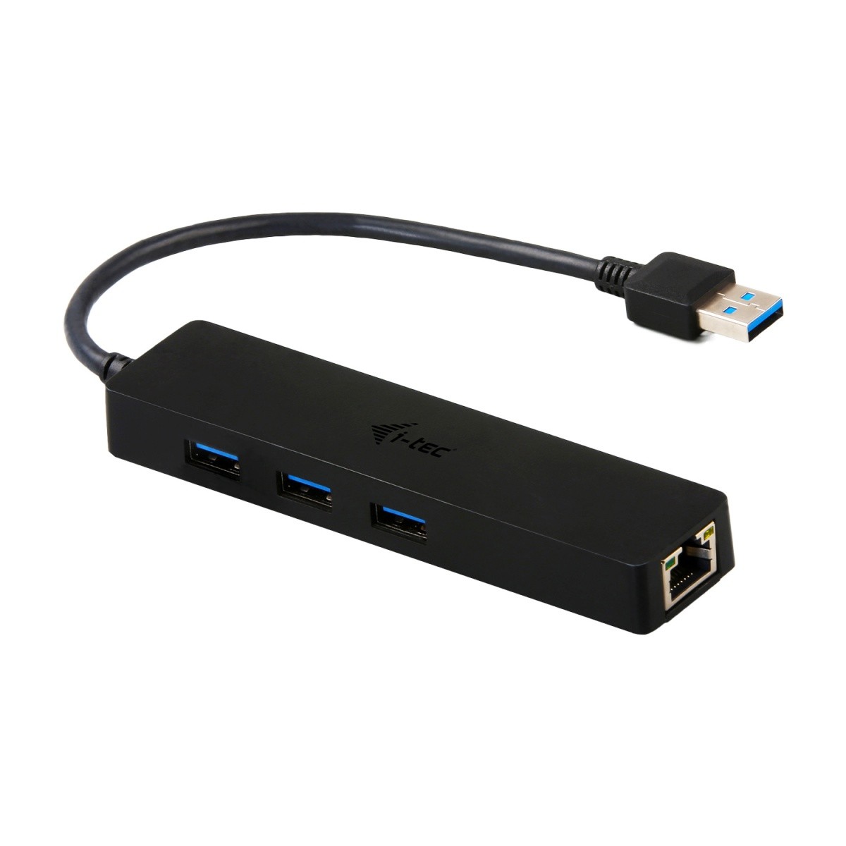 Karta sieciowa USB 3.0 LAN Gigabit Ethernet 10/100/1000 Mb/s RJ45 + HUB USB i-tec