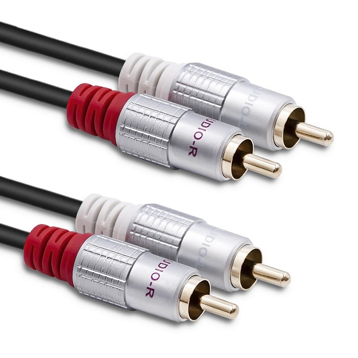 Kabel Audio podwójny Cinch (RCA) na podwójny Cinch (RCA) 3.0m Qoltec