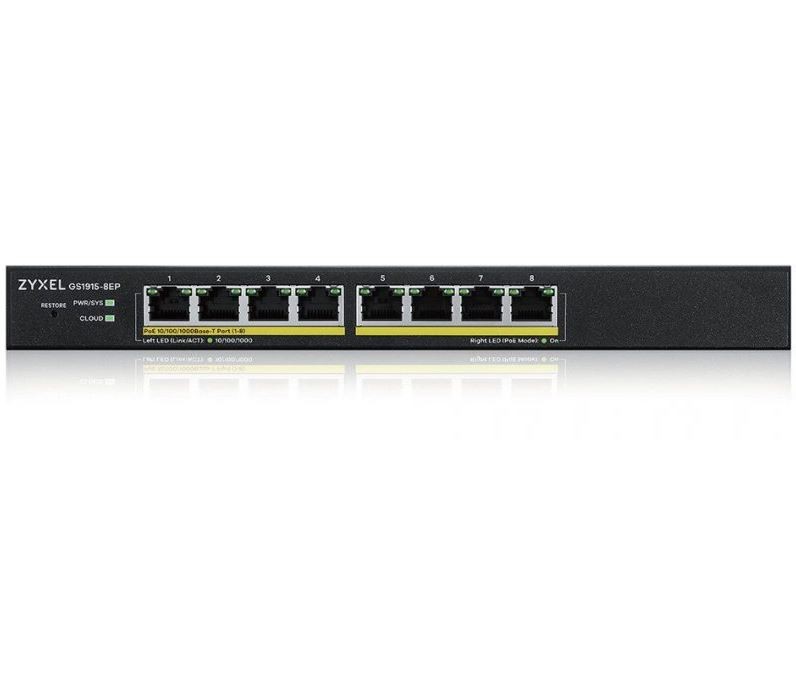 Switch Zyxel GS1915-8EP 8x10/100/1000Mbit PoE