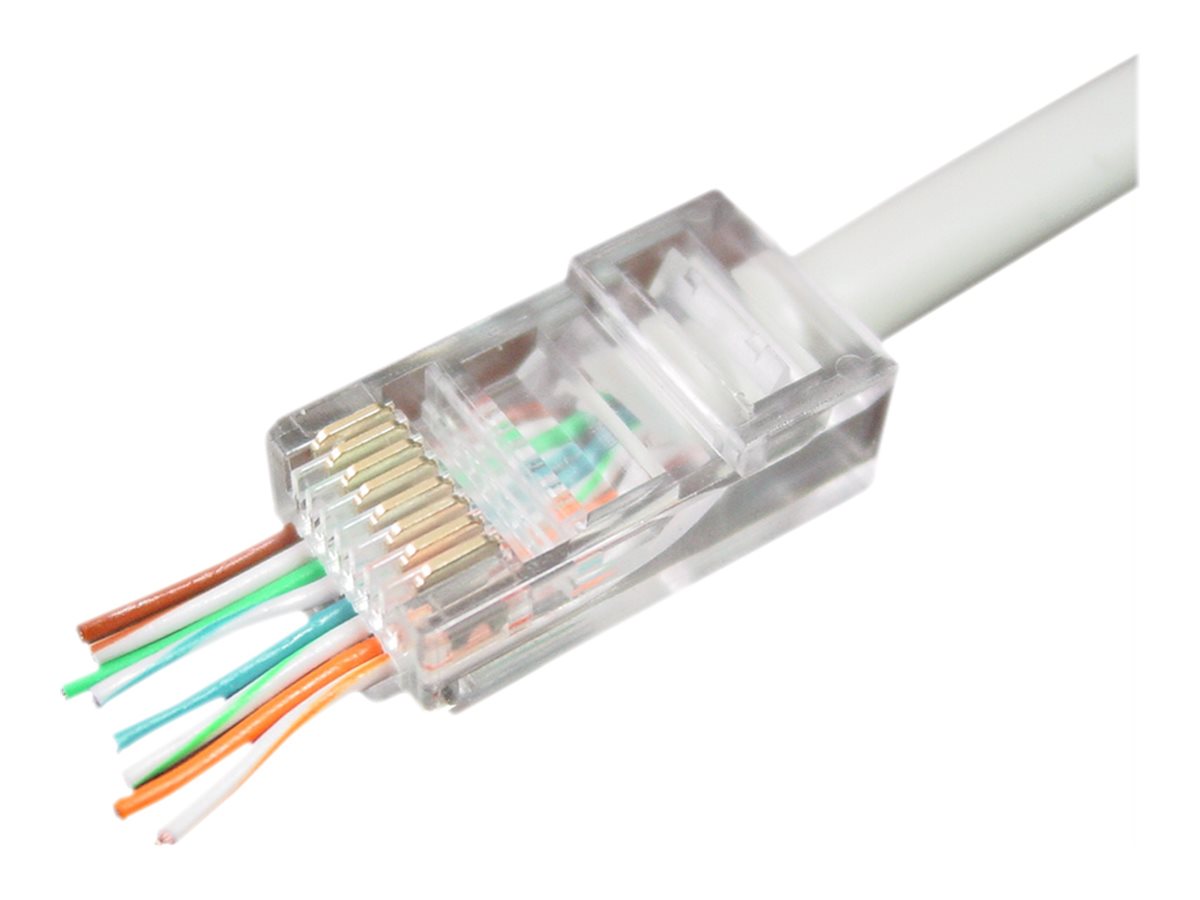 Wtyk RJ45 zaciskany kat.6 UTP przelotowy 10 szt. Gembird