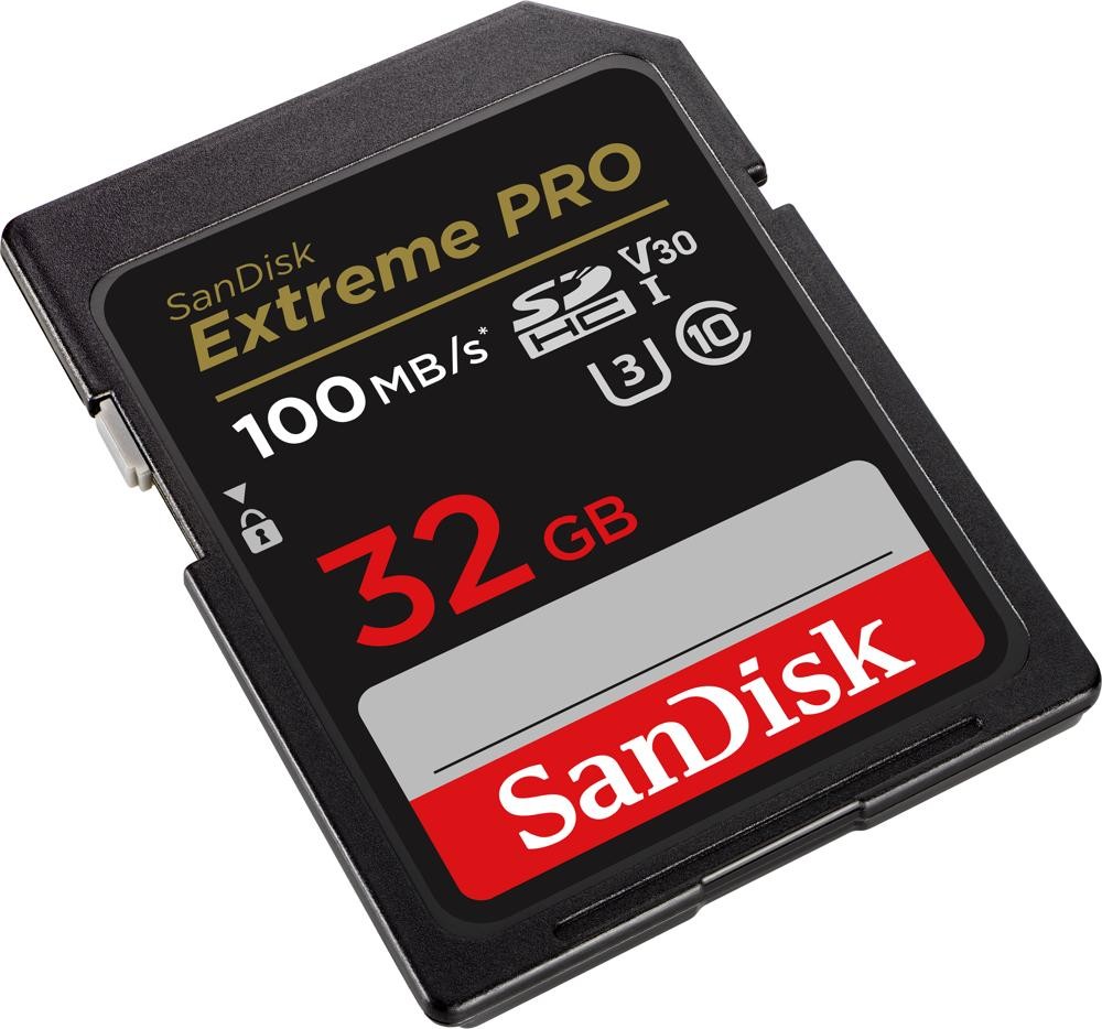 - karta pamieci SD 32GB SDHC SanDisk Extreme Pro 100MB/90MB