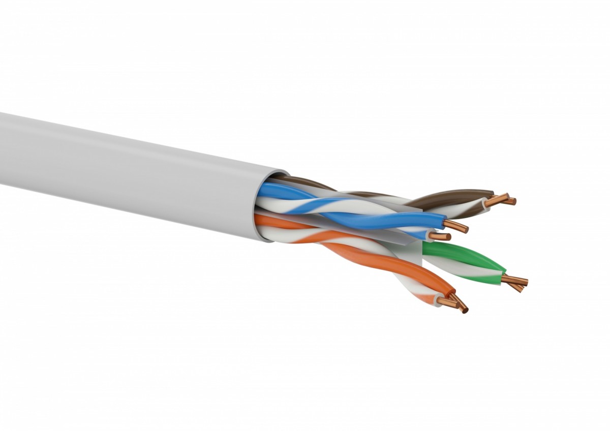 Kabel sieciowy UTP skrętka, Linka 305 m kat. 6 CU Szary Alantec - obrazek 2